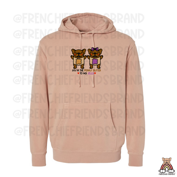 You're The Peanut Butter To My Jelly Embroidered Hoodie