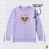 Frenchie Spring Embroidered Ladies Midweight Crewneck ( Select Your Frenchie)