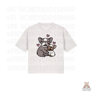 Frenchie Mamas Love Conservative Cropped Tee ( Boxy)