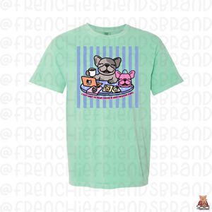 I Just Want To Drink Coffee & Shop Frenchie Finds Tee