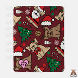Frenchies Of The North Pole Sherpa Blanket