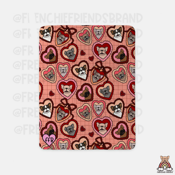 Heart Pocket Charm Sherpa Blanket