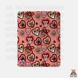 Heart Pocket Charm Sherpa Blanket