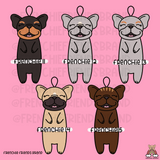 Felt Embroidered Frenchie Full Body Ornament