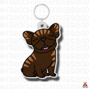 Brindle Frenchie Acrylic Keychain
