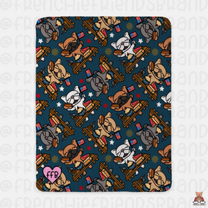 Fourth of July Picnic Sherpa Blanket