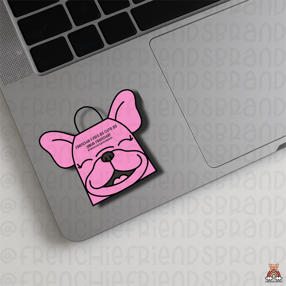 Frenchie Finds As Cute As Your Frenchie  Single Stickers