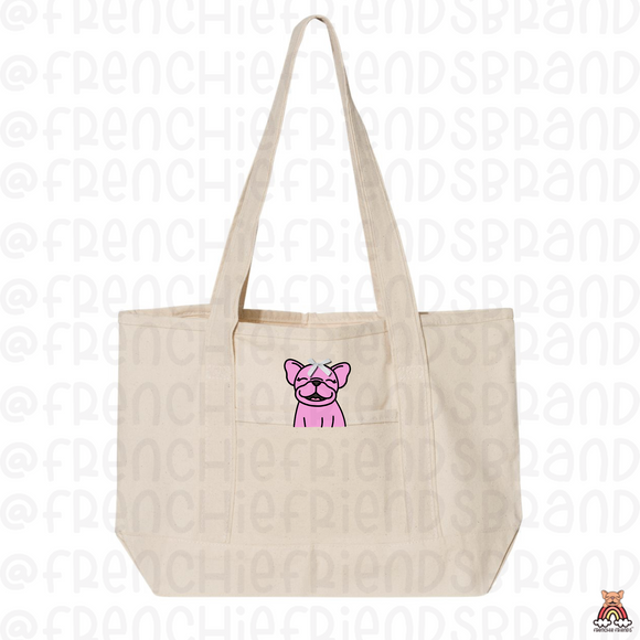 Color Me Frenchies Embroidered Tote Bag