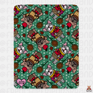 Apple Picking Sherpa Blanket