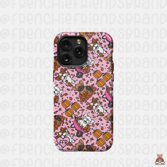 Fall Leaves & Frenchies Please Phone Case