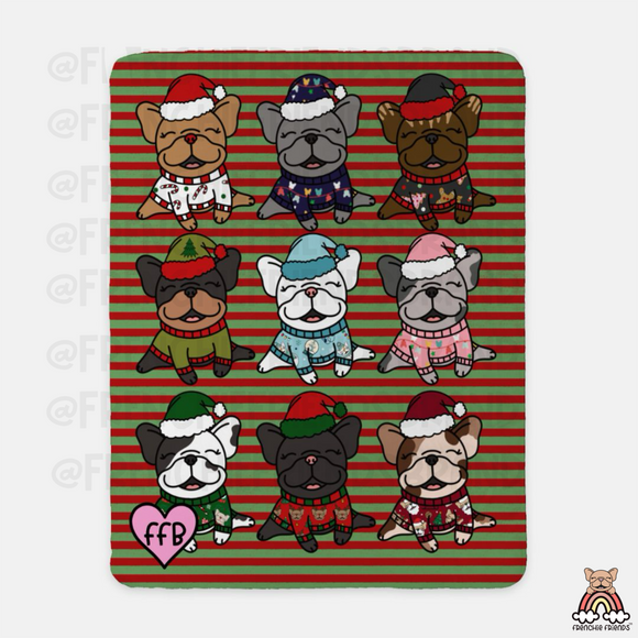 Ugly Christmas Sweater Sherpa Blanket