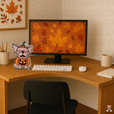 Frenchie Patch Desk Stand Decor