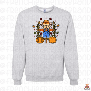 Scarecrow Frenchie Unisex Lightweight Crewneck Sweatshirt
