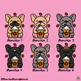 Frenchie Spice Latte Embroidered Hoodie ( Select Your Frenchie)