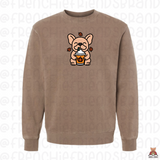 Frenchie Spice Latte Embroidered Crewneck (Select Your Frenchie)