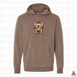 Frenchie Spice Latte Embroidered Hoodie ( Select Your Frenchie)