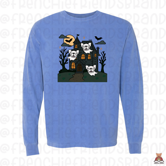Haunted House Frenchies Long Sleeve