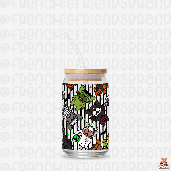 Trick Or Treat Frenchies 16 Oz Glass Can