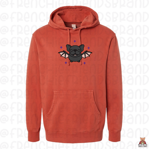 Bat Frenchie Embroidered Hoodie