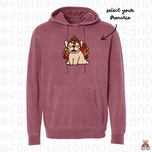 Gobble Frenchie Embroidered Hoodie ( Select Your Frenchie)
