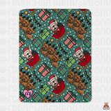 Frenchieclaus Is Coming To Town Sherpa Blanket