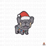 Holiday Christmas Frenchie Shoe Charm
