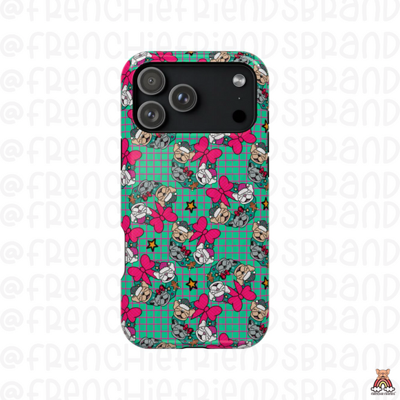 Wreath Merry Frenchiemas Phone Case