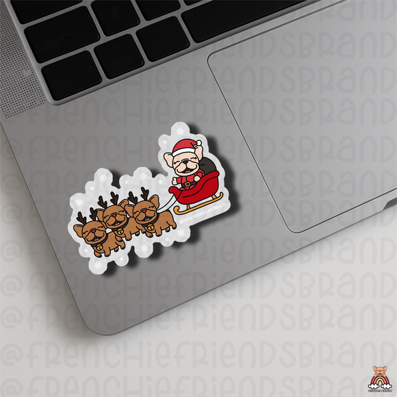 Frenchieclaus Is Coming To Town Stickers
