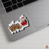 Frenchieclaus Is Coming To Town Stickers
