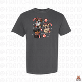 Peppermint Christmas Frenchie Unisex Tee