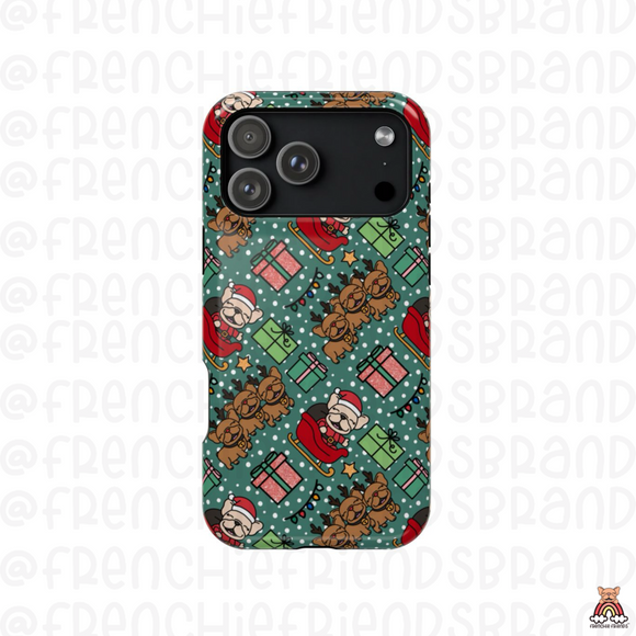 Frenchieclaus is Coming To Town  Phone Case