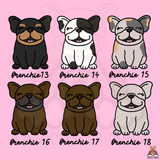 Frenchie Mom Pocket Logo  Embroidered Full Length Zippered Hoodie