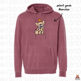 Wrapped In Christmas Embroidered Frenchie Hoodie (Select Your Frenchie)