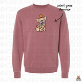 Wrapped In Christmas Embroidered Frenchie Crewneck (Select Your Frenchie)