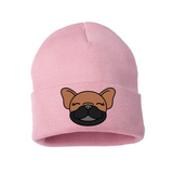 Custom French Bulldog Embroidered Beanie