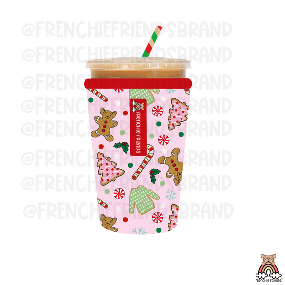 Gingerbread Frenchie Coffee Sleeve