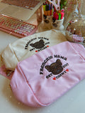French Bulldog Embroidered Makeup Bag