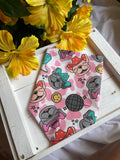 Pink Cowgirl Frenchie Reversible Snap On Bandana