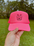 Heart Nose Frenchie Embroidered Mesh Trucker Hat