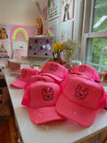 Heart Nose Frenchie Embroidered Mesh Trucker Hat