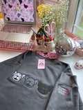 French Bulldog Embroidered Crewneck | Three Custom Frenchies Embroidered Crewneck