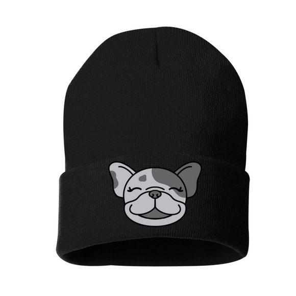 Custom French Bulldog Embroidered Beanie