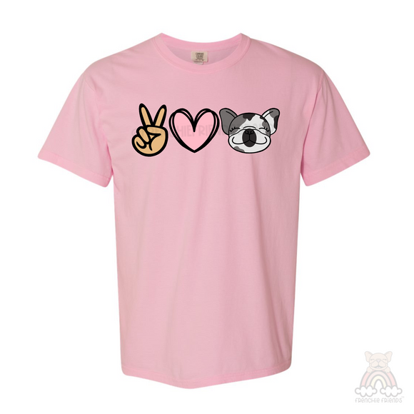 Youth Peace Love Frenchie Tee