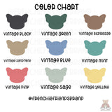 French Bulldog Embroidered Crewneck | Four Custom Frenchies Embroidered Crewneck