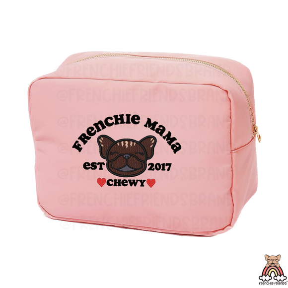 French Bulldog Embroidered Makeup Bag