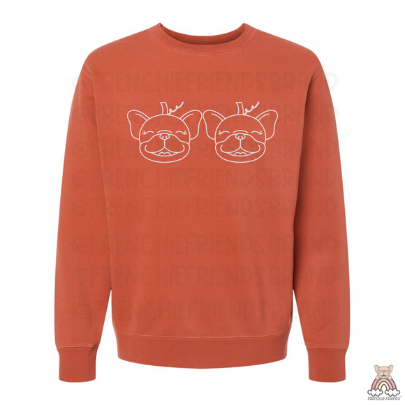 French Bulldog Graphic Crewneck | Frenchie Pumpkins Crewneck