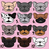 French Bulldog Embroidered Crewneck | Four Custom Frenchies Embroidered Crewneck