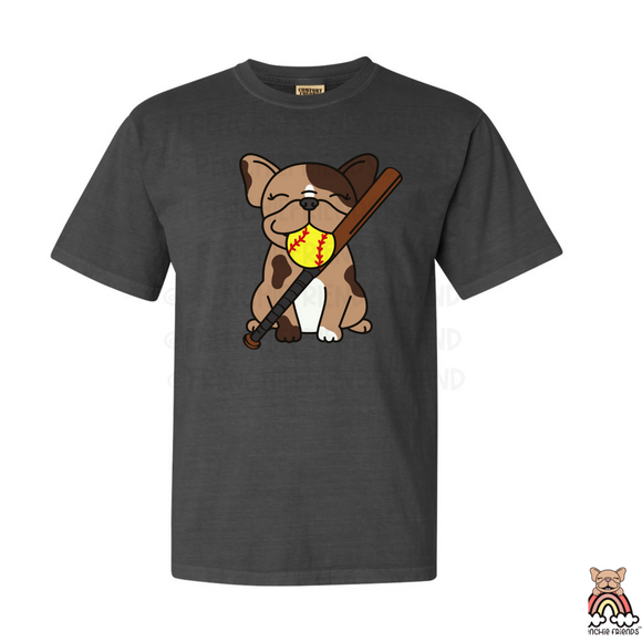 Softball Frenchie Unisex Tee