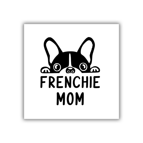 Frenchie Mom With Frenchie Head Custom Decal
