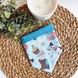 Summer Frenchie Reversible Snap On Bandana